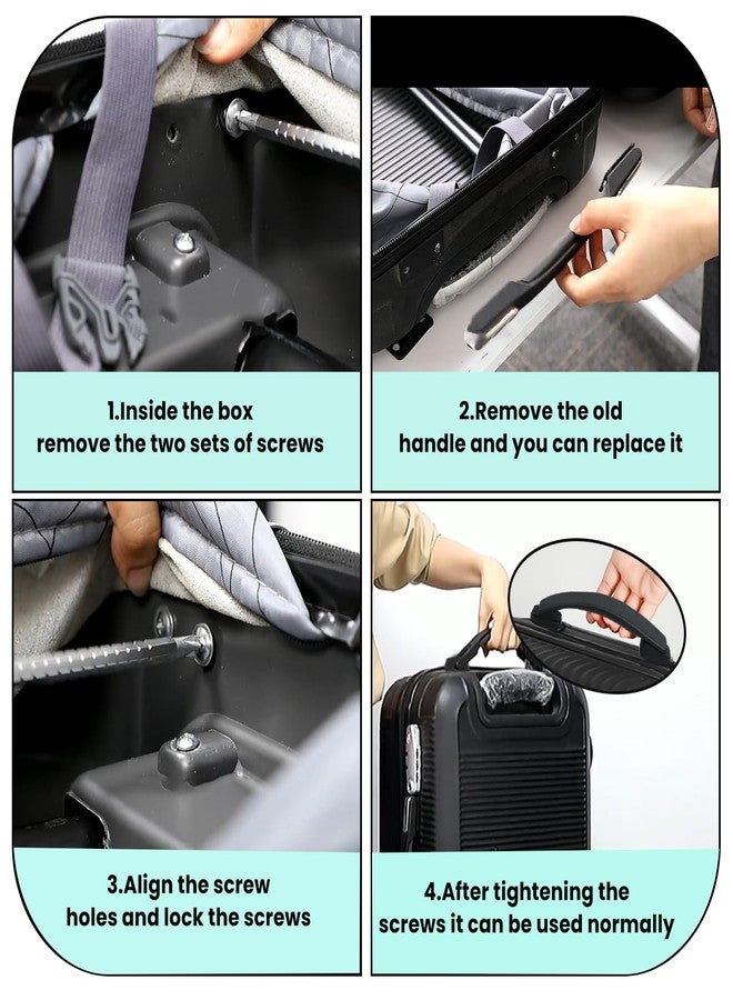 Gabrella 2 Pcs Luggage Suitcase Handle, 8inch/20cm Length Strap Grip Plastic Suitcase Pull Handles Grip Replacement for Home Box Case Black, Carry Strap Luggage Grip - Image 4
